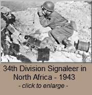 34th Division Signaleer in North Africa - 1943