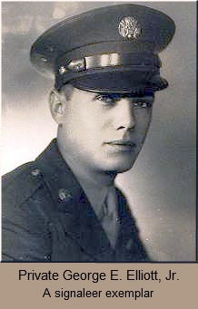 Private George E. Elliott, Jr, U.S. Army Signal Corps