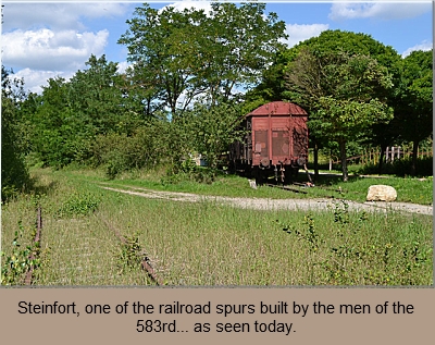 Steinfort railroad spurs built by 583rd