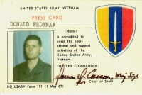 Don Fedynak - Press Pass - front - Vietnam