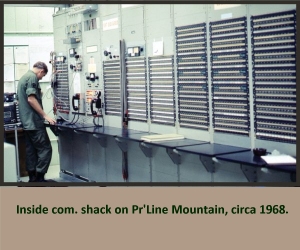 Inside Com. Shack on Pr'Line Mountain, Vietnam