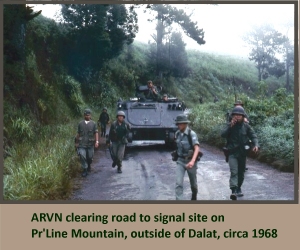 ARVN clearing road to Pr'Line Mountain, Vietnam
