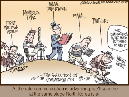 Devolution of our means to communicate