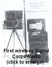 First Signal Corps Wireless Radio