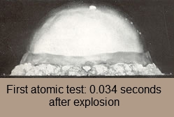 First atomic bomb test