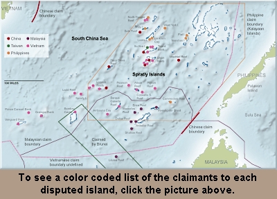 Disputed islands of East and Southeast Asia