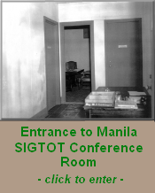 Manila Hotel - Entrance to SIGTOT conference room, 1945