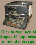 August 16, 1945 mesage from Japan