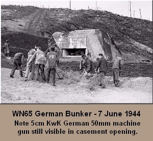 German bunker overlooking Omaha Beach on D-Day