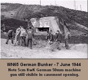 German bunker overlooking Omaha Beach on D-Day