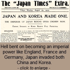 Japan invades Korea