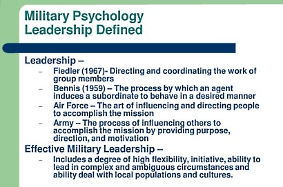 Military leadership traits