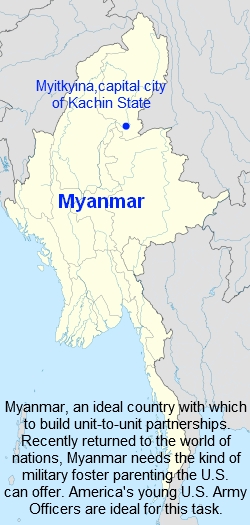 Mynmar needs the U.S. Army's help