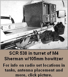 SCR-538 in M4 Sherman Turret
