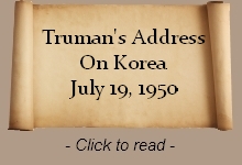 Truman Address on Korea - July 19 1950