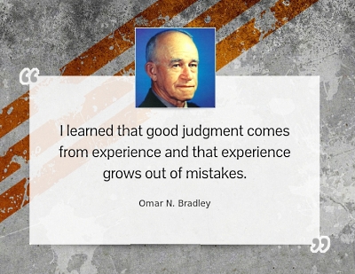 Omar Bradley, on mistakes