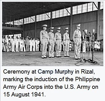 Camp Rizal Induction - U.S. Army Air Corps